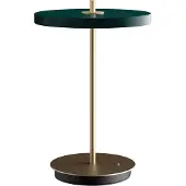 UMAGE Asteria Move Portable Tischleuchte V2 Forest Green - , Asteria Move, dimmbar, Gold / Messing, für Wohnzimmer, Metall, Design