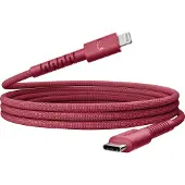 Fresh 'n rebel FlexWave, 2 m, Lightning, USB C, Stecker, Stecker, Rot