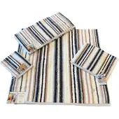 Ross Saunatuch "Multicolor", (Packung, 1 St.), mit Streifen und gesticktem ROSS-Emblem