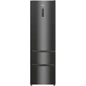 Hisense RM469N4AFD1 Kühl-Gefrierkombination, freistehend, NoFrost, 368 Liter, 229 L Kühlen, 113 L Gefrieren, XtremeFreeze, Smart Fresh, Metal Cooling, CrispZone, schwarz Inox