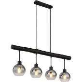 Globo Lighting Hängelampe Moitas 4-Licht-Schwarz