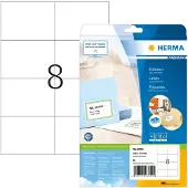 Herma Etiketten Premium A4 105x74 mm weiß Papier matt 80 St., Weiß, Rechteck, Dauerhaft, A4, Papier, Matte