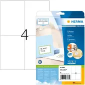 Herma Etiketten Premium A4 105x148 mm weiß Papier matt 40 St., Weiß, Selbstklebendes Druckeretikett, A4, Papier, Laser/Inkjet, Dauerhaft