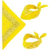 Widmann BANDANA GELB 55x55 cm - 100% Bauwolle