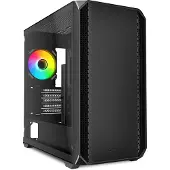 Sharkoon MK2 RGB, Micro Tower, PC, Schwarz, micro ATX, Mini-ITX, Multi, Taschenlüfter