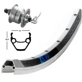 Exal Fahrradvorderrad 36 Löcher DH3N72 QR ZX 19