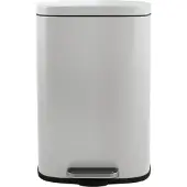 Spirella Abfalleimer 30 Liter Edelstahl mit Absenkautomatik und Inneneimer "Akira" Küche Mülleimer Softclose Abfalleimer weiß matt
