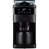 Medion Kaffeemaschine mit Mahlwerk und Thermoskanne (1 Liter, max. 8 Tassen, 8 Mahlstufen, max. 1000 Watt, Timer, LED Display, Tropfstopp, Permanentfilter, MD19911)