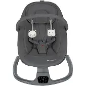 Bebeconfort Melilo Babyschaukel, Automatische Bewegungserkennung, Lieder und Klänge, Verstellbare Rückenlehne, Mineral Graphite