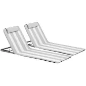 Oviala Business Set aus 2 himmelblauen Textilene-Strandsofas