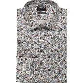 Olymp Langarmhemd "Luxor modern fit", Herren, Gr. 45, N-Gr, weiß, Web, Obermaterial: 100% Baumwolle, normal, 2-Knopf-Manschette, Hemden Langarmhemd, Modern Fit, Businesshemd, New-Kentkragen, gemustert