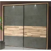 Möbelando Schwebetürenschrank Kleiderschrank Schrank Schiebetürenschrank "Rhodos IV"
