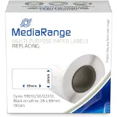 MediaRange ge Schriftband 28x89mm schw/weiß Dymo 99010/S0722370 130Stk