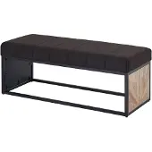 Massivart Sitzbank 105 cm Stoffbezug anthrazit Mango lackiert - MENJA
