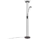 LINDBY LED-Stehlampe Yveta, rostfarben, Leselampe, dimmbar