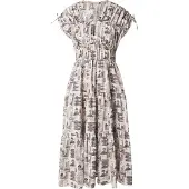 Scotch & Soda Gathered Tied Kurzarm Midi-kleid