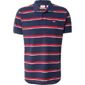 Levi's Poloshirt "HM POLO", Herren, Gr. M, blau (alden stripe navy bl), Piqué, Obermaterial: 100% Baumwolle, Basic, normal, Shirts Poloshirt