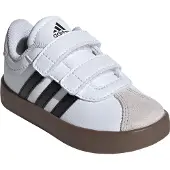 Adidas Sneaker SPORTSWEAR "VL COURT 3.0 KIDS", Jungen, Gr. 27, schwarz-weiß (cloud weiß, core schwarz, grau one), Leder, Synthetik, Schuhe Sneaker, inspiriert vom Design des samba