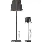 Sompex Troll 2.0 LED Gartentischleuchte | Akkubetrieben | Aluminium | Dimmbar | Spritzwasserschutz | Inkl. Ladestation, Farbe:schwarz
