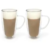 Bredemeijer Cappuccinoglas Doppelwandig Transparent 400ml (2er Set)
