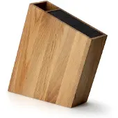 Continenta Messerblock m, flex, Einsatz und Utensilienbehälter schräg, Eiche 31x8x26 cm 4151 4017167415109