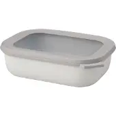 Mepal Multischüssel Cirqula - Mikrowellengeschirr - Multikom rechteckig 1000 ml - Nordic white - Meal prep box