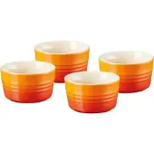 Le Creuset Mini Förmchen-Set (4 Stück) Ofenrot