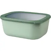 Mepal Multischüssel Cirqula - Mikrowellengeschirr - Multikom rechteckig 3000 ml - Nordic sage - Meal prep box