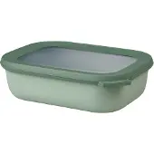 Mepal Multischüssel Cirqula - Mikrowellengeschirr - Multikom rechteckig 1000 ml - Nordic sage - Meal prep box