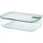 Mepal EasyClip Glas Frischhaltedose 1500 ml - Nordic sage - Meal prep box - Frischhaltedosen mit Deckel mit Deckel