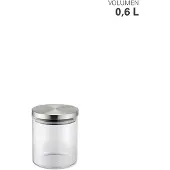 Weiss Weis Vorratsdose Glas 0,6 Liter