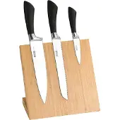Kesper Magnetischer Messerblock Bambus – 23 x 13 x 20 cm – Messerhalter mit schwerem Fuß – platzsparend & standsicher – ohne Messer – 58028