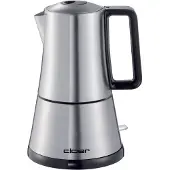 Cloer 5928, Elektrische Espressokanne, Gemahlener Kaffee, 365 W, Edelstahl