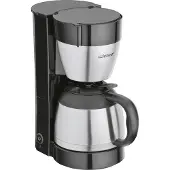 Cloer 5009 Kaffeeautomat, Filterkaffeemaschine, Gemahlener Kaffee, Schwarz, Edelstahl