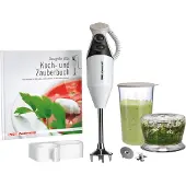 Esge-Zauberstab Stabmixer "M160 G Gourmet mit Zerkleinereraufsatz+Gratis ESGE Zauberstab Kochbuch" 160 W bis 15.000 U/Min., Spiralkabel