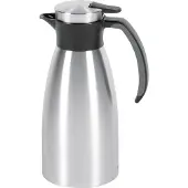 EMSA 508932 Soft Grip Isolierkanne 1 L, Farbe:Edelstahl/Schwarz