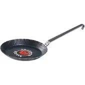 Turk Bratpfanne mit Hakenstiel, gute Wärmespeicherung, Eine kratz- und schnittfeste schmiedeeiserne Pfanne zum optimalen Festhalten, Ø 24 cm, Höhe: 2,6 cm