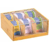 Kesper Tee-Box Bambus mit Sichtklappe 22x21x9,5cm