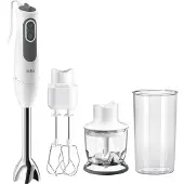 Braun ultiQuick 3 MQ 3125 B, Pürierstab, 0,6 l, 750 W, Grau, Weiß