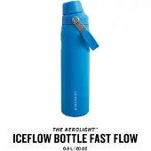 Stanley Isolierflasche The Aerolight Iceflow Bottle Fast Flow 0,6l Azure