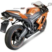 MIVV Suono Auspuff silber UK.019.L7 für Kawasaki ZX-6 R 2007-2008 Unisexohne Farbe550 - Motorradteile - Motorrad Auspuff