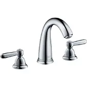 Hansgrohe Axor Carlton 3-Loch Waschtischarmatur Chrom / Gold Hebelgriff hoher Auslauf