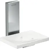 Axor UNIVERSAL Rectangular Seifenschale, Metall, Ablage Glas, 42605830, Farbe: Polished Nickel