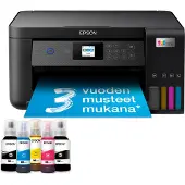 Epson EcoTank ET-2850, Tintenstrahl, Farbdruck, 5760 x 1440 DPI, Farbkopieren, A4, Schwarz