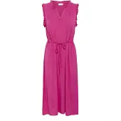 Kaffe Midikleid "Damen Kleid KAmaria", Damen, Gr. XXL, N-Gr, pink (very berry), Obermaterial: 95% Viskose CV. 5% Elasthan EL., Kleider Midikleid