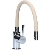 Ferro Zumba Küchenspülarmatur, flexibler Auslauf beige, Chrom