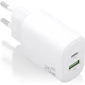 Aisens A110-0909 GaN Wall Charger/ 1xUSB Type-C/ 1xUSB/ 20W/ White