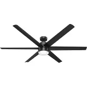 Hunter DC Deckenventilator Solaria Schwarz 183 cm mit LED