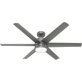 Hunter DC Deckenventilator Solaria Silber 152 cm mit LED