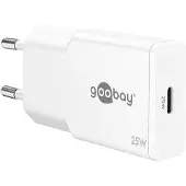 Goobay USB-C PD GaN Schnellladegerät Slim (25 W) weiß 1x USB-C-Anschluss (Power Delivery)